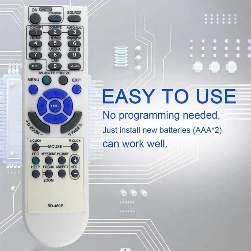 Деталь для замены пульта дистанционного управления проектора NEC VE303X VE303 V302X V332W V302H