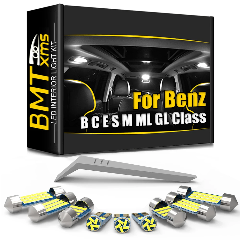 

BMTxms For Mercedes Benz W203 W204 W210 W211 W212 W220 W221 W163 W164 W208 W209 Canbus LED Interior Dome Trunk Light Short Kit
