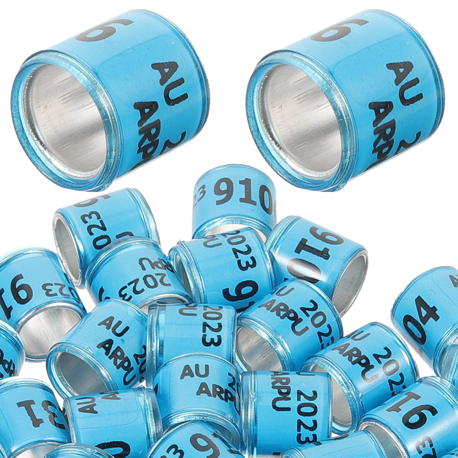 

100 Pcs The Bird Countries Racing Pigeon Foot Ring Band Colors Ankle Rings Aluminum Plastic Numbered Leg