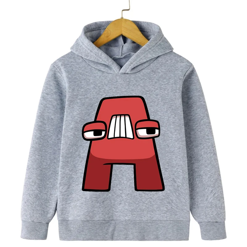 Красная толстовка с рисунком буквы A флисовая Y2k Sudadera пуловер принтом алфавита Lore