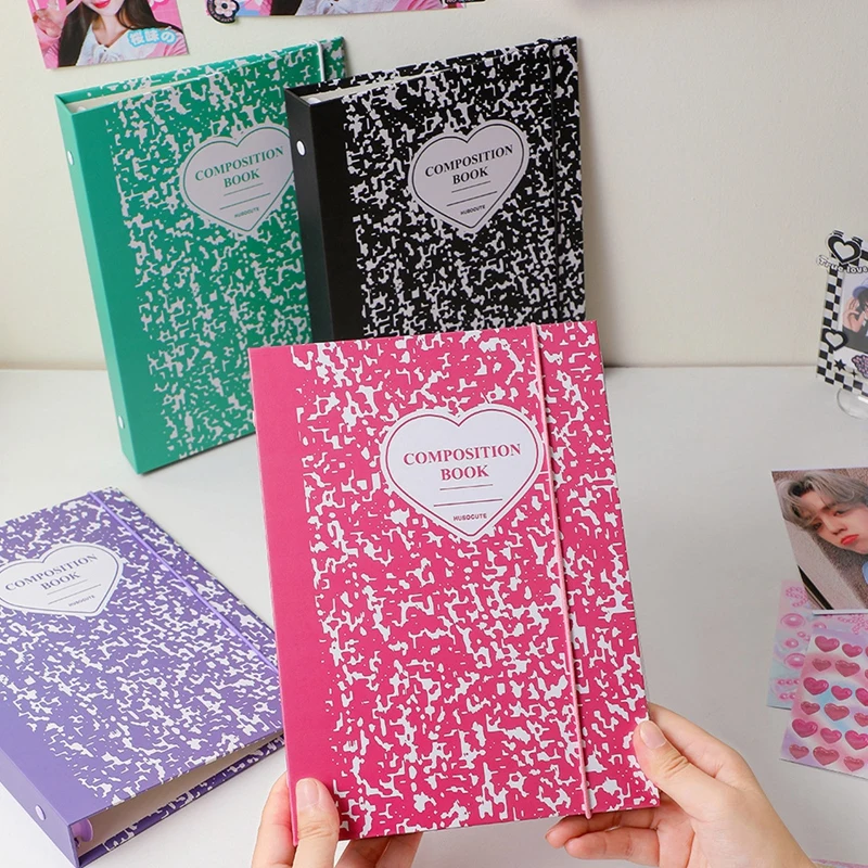 

A5 Loose-leaf Love Heart 3 Inch 5 Inch Card Holder Kpop Idol Photocards Photos Album Collection Pictures Storage Book Organizer