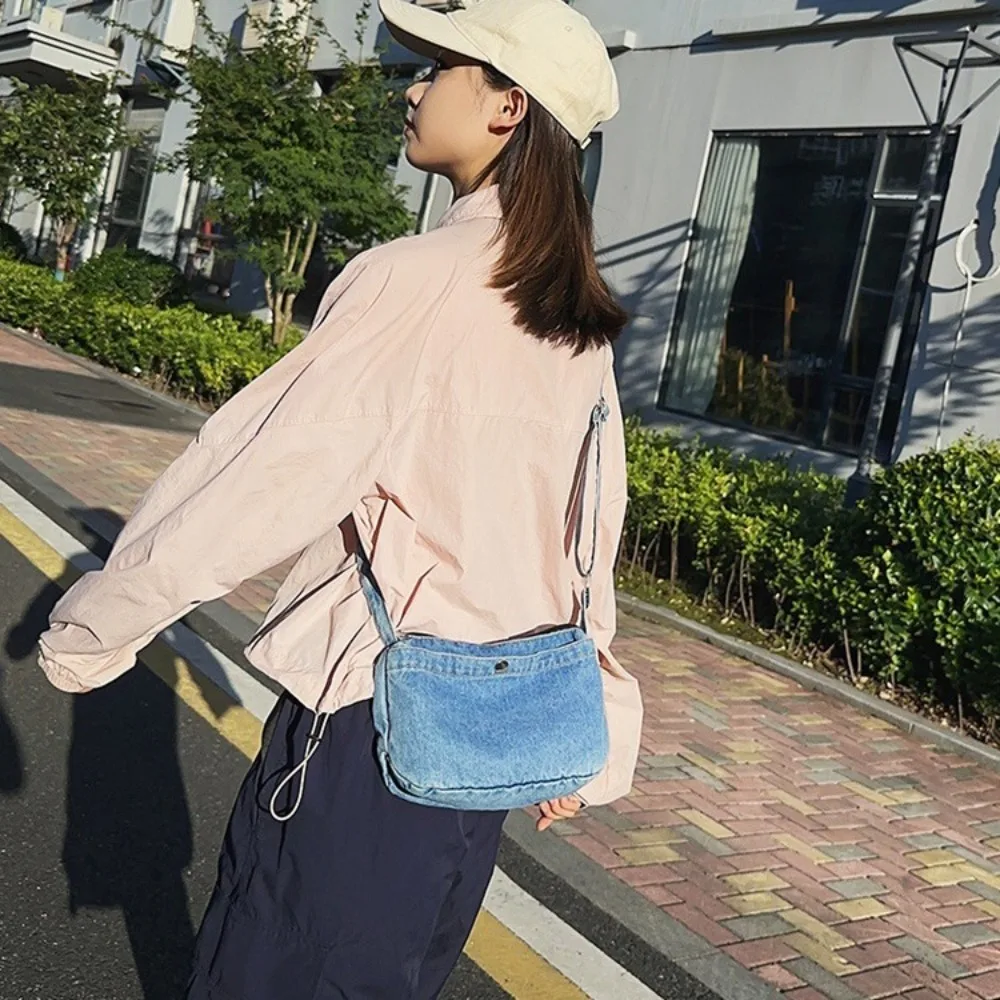 Магнитная джинсовая сумка на плечо молнии винтажная ковбойская сумка-хобо