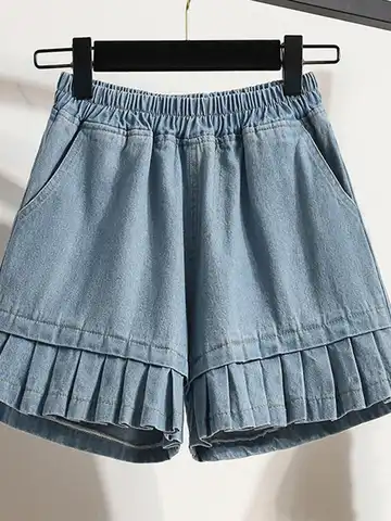 Women Casual Jeans Shorts New Arrival 2023 Summer Korean Style All-match Loose Female High Waist Denim Short Pants B2577