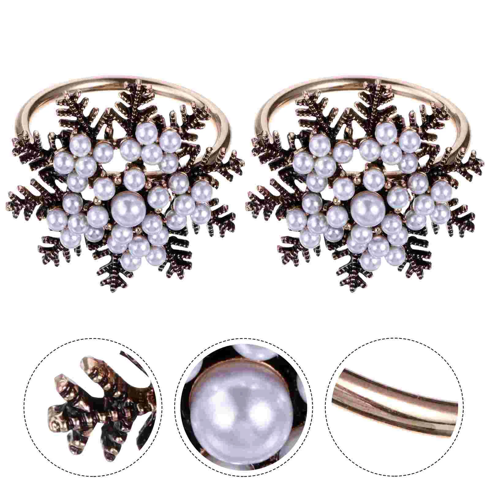 

2Pcs Serviette Buckles Christmas Centerpiece Table Decorations Napkin Circle Holder Dinner Napkin Rings