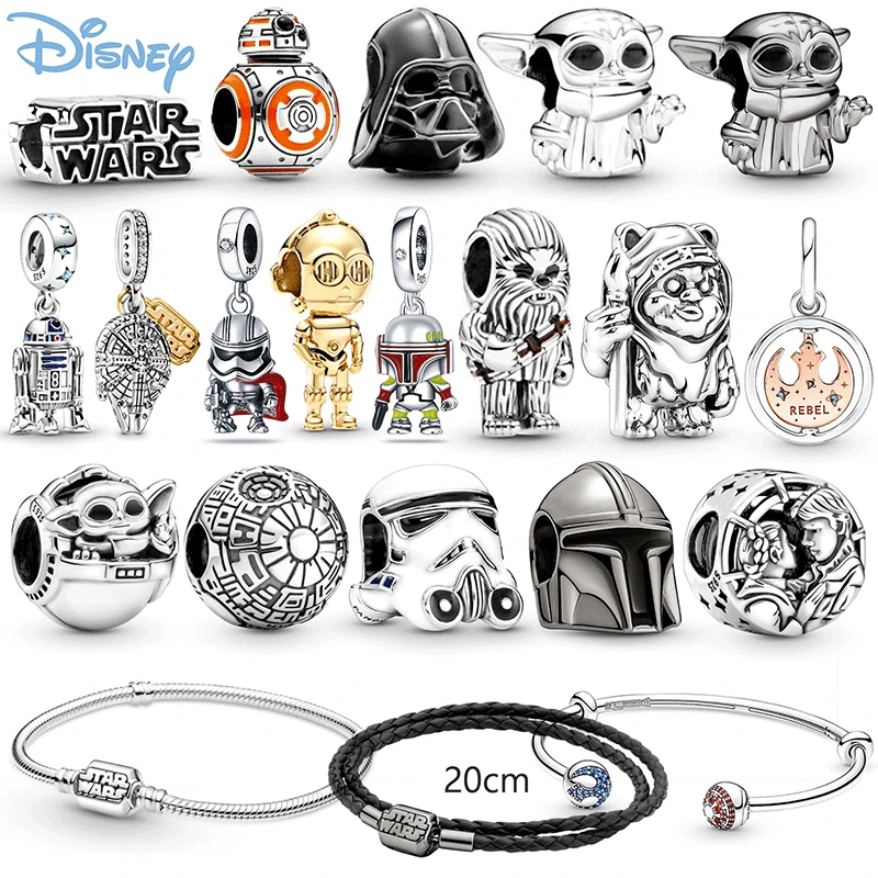 Fits Original Pandora Bracelet charms pandora 925 originales Necklace 100%925 Silver Star Wars Beads Women Silver DIY Jewelry