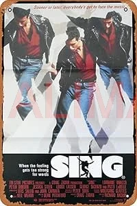 Ретро постер фильма Zuhhgii SING оригинальный Daybill Lorraine Bracco Patti LaBelle Peter Dobson жестяная