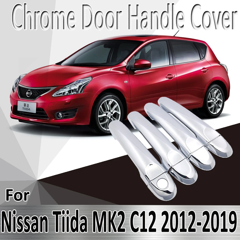 

Наклейки хромированные для Nissan Tiida Pulsar C12 MK2 2012 ~ 2019 2013 2014 2015