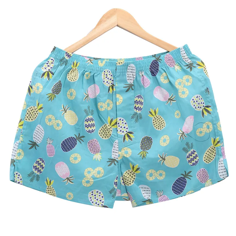 NEW Men's Clothing Shorts Woven Cotton Pants Breathable Underwear Household Sleep Bottoms