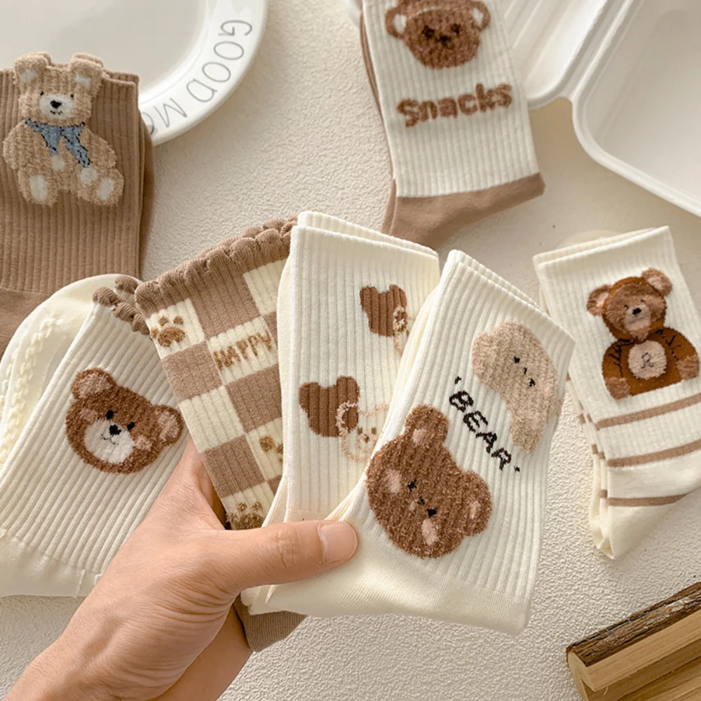 

Носки женские в японском стиле Харадзюку, креативные полосатые, с милым принтом, забавные модные для девушек, для скейтборда