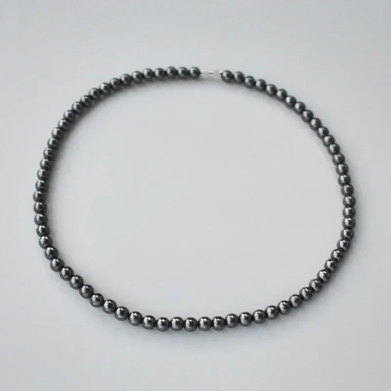 Магнитный гематитовый камень 6 мм круглые бусины ожерелье из бисера лечебная