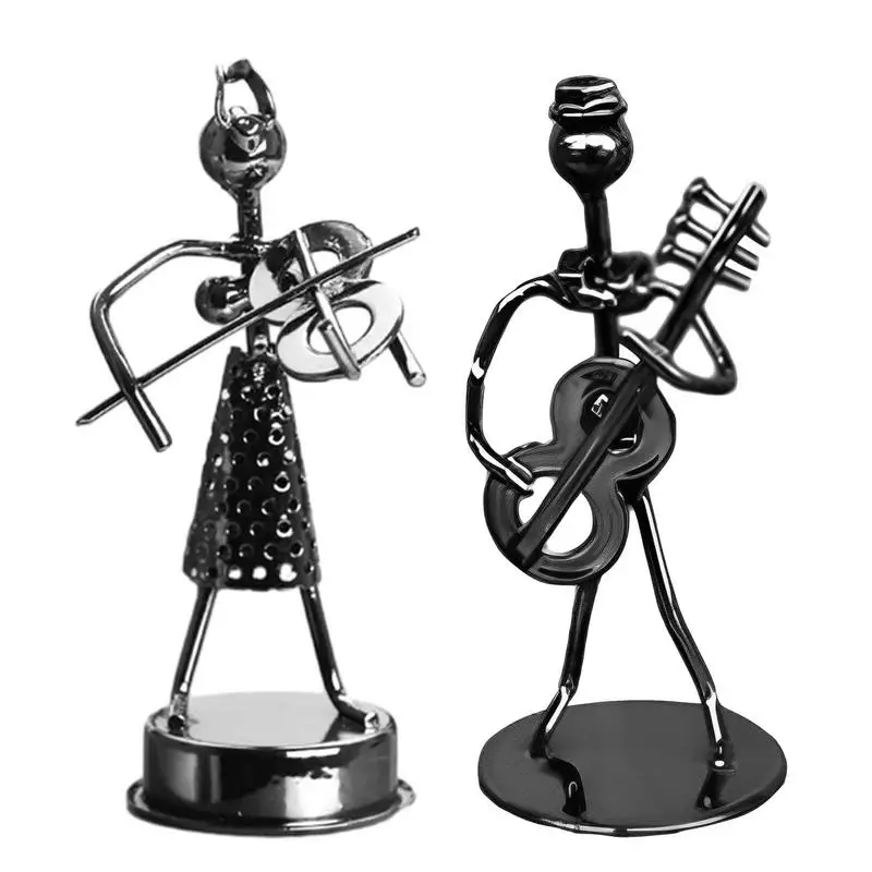 

Band Figurines Desktop Abstract Band Figure Music Sculpture Ornament Iron Art Orchestra Models Statue Aesthetic Room Decor