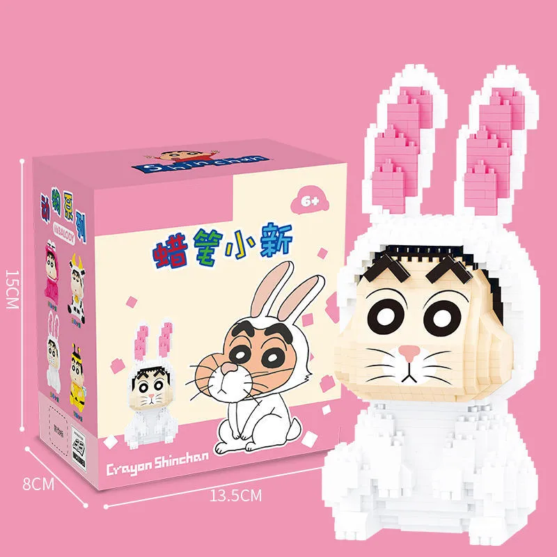 Подлинный BALODY Crayon Shin-chan строительные блоки крошечные частицы собранные детские