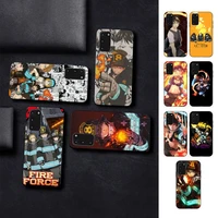 lvtlv fire force phone case for samsung s10 21 20 9 8 plus lite s20 ultra 7edge