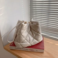 new soft leather shoulder bag for women 2022 lattice crossbody bags ladies luxury handbags designer bucket bag female sac a main