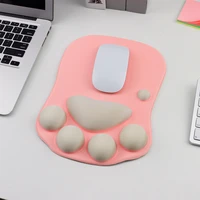 3d cute mouse pad anime soft silicone cat paw mouse pad wrist rest support memory foam gaming mousepad dropshipping