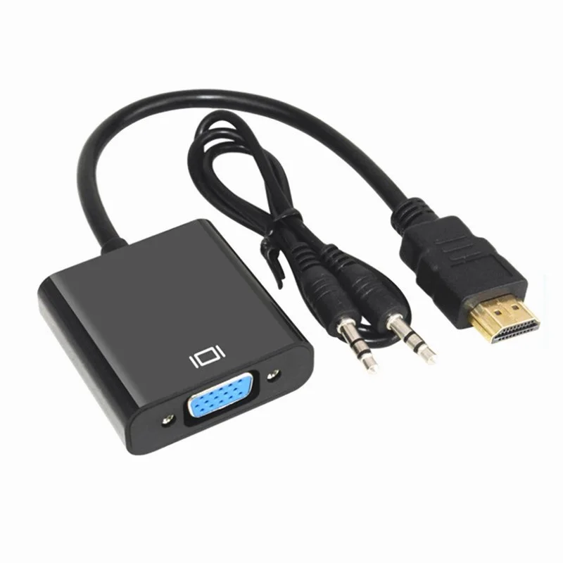 

500 шт. 1080P HDMI-совместимый адаптер VGA преобразователь Hdmi VGA преобразователь кабель с 3,5 мм аудиовыходом для HDTV ПК Дисплей Xbox360