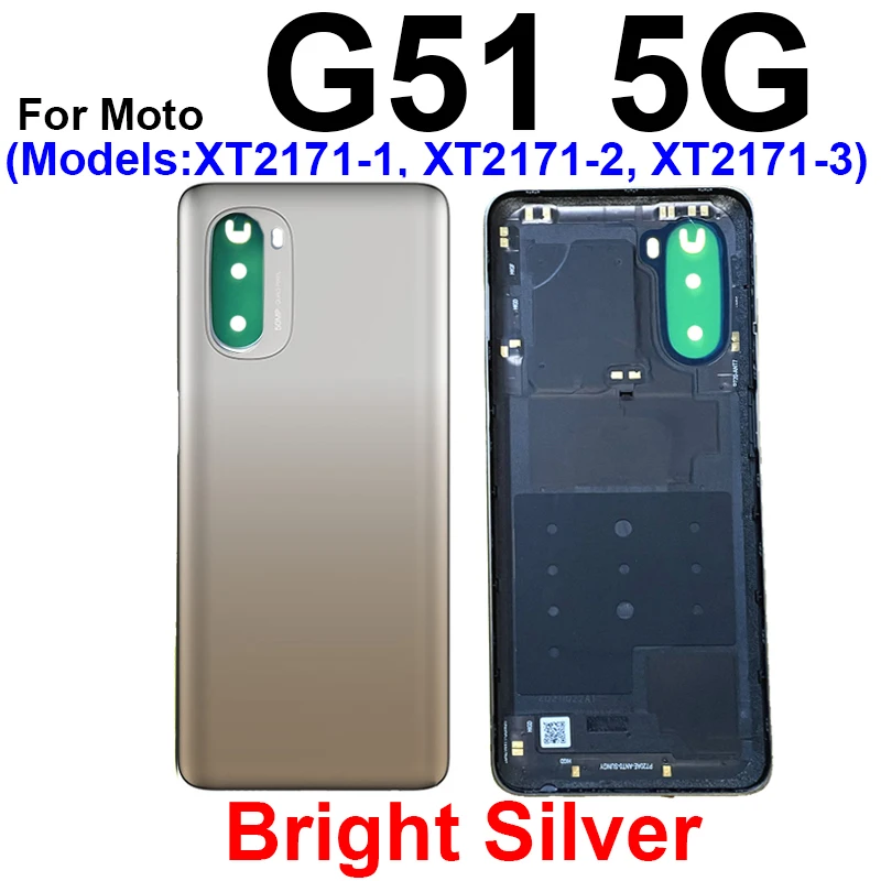 

Задняя крышка батарейного отсека, стеклянная крышка для Motorola Moto G22 G51, детали корпуса батарейного отсека