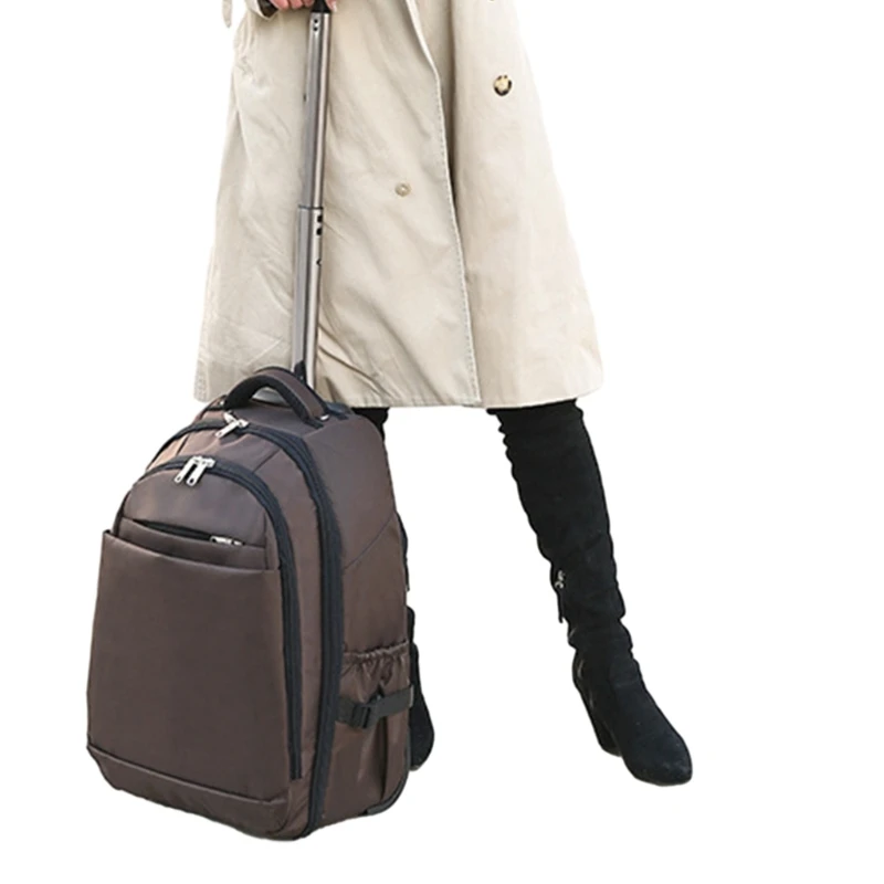 Рюкзак для ноутбука на колесиках брызгозащищенный колледжа работы компьютера