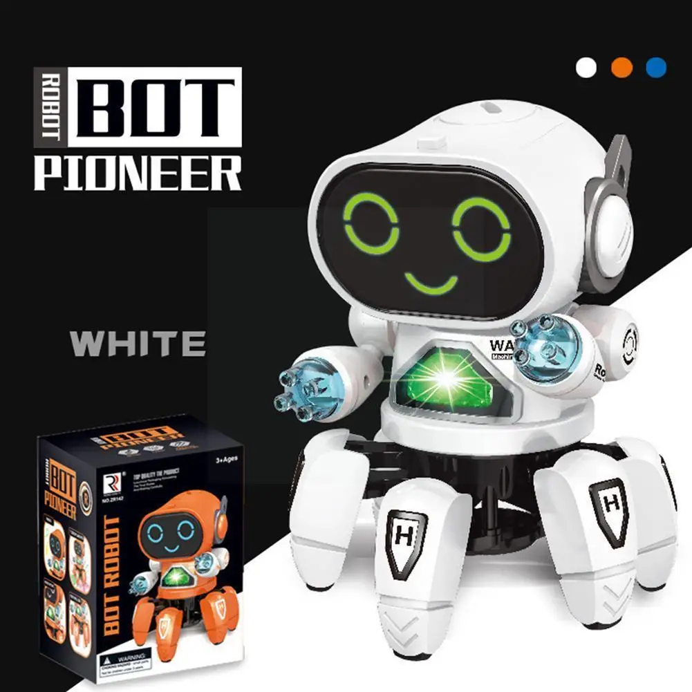 

Wh Dancing Electronic Six-claw Rc Robot With Lights Led J7i0