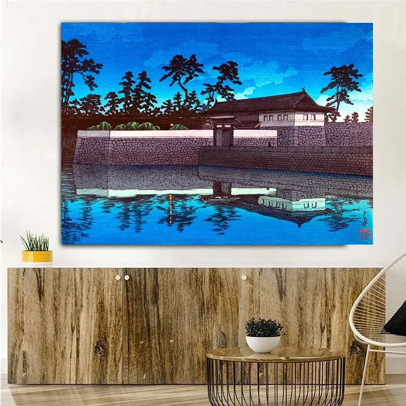 Винтажный Японский пейзаж Hasui Kawase Nishi Park Fukuoka картина на стену для гостиной