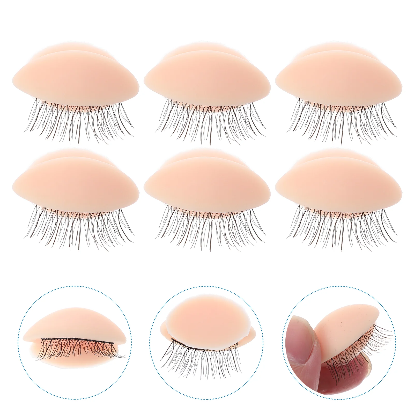 

Eyelids Practice Lash Silicone Mannequin Head Lashes For Replacement Realistic Extensions Eyelash Removable With Training Tool