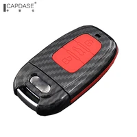 abs auto protection key covers car styling case for audi a6l a4l q5 a3 a4 b6 b7 b8 smart carbon fiber grain shell accessories