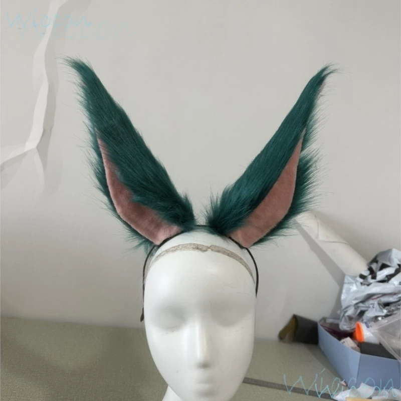 Viera Мужской Аниме Final Fantasy XIV FF14 Косплей Опора Кроличьи Уши Пушистые Повязки Черный