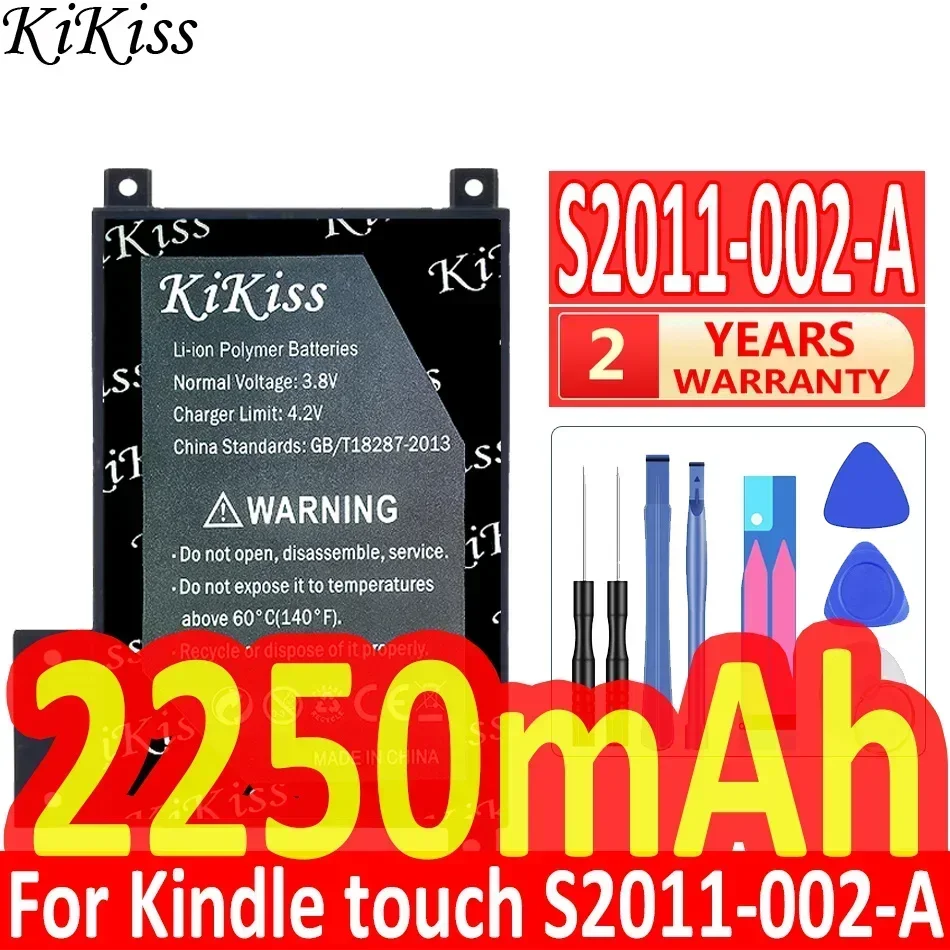 Мощный аккумулятор KiKiss емкостью 2250 мАч для Amazon Kindle Touch S2011-002-A DR-A014 S2011-002-S 170-1056-00 D01200