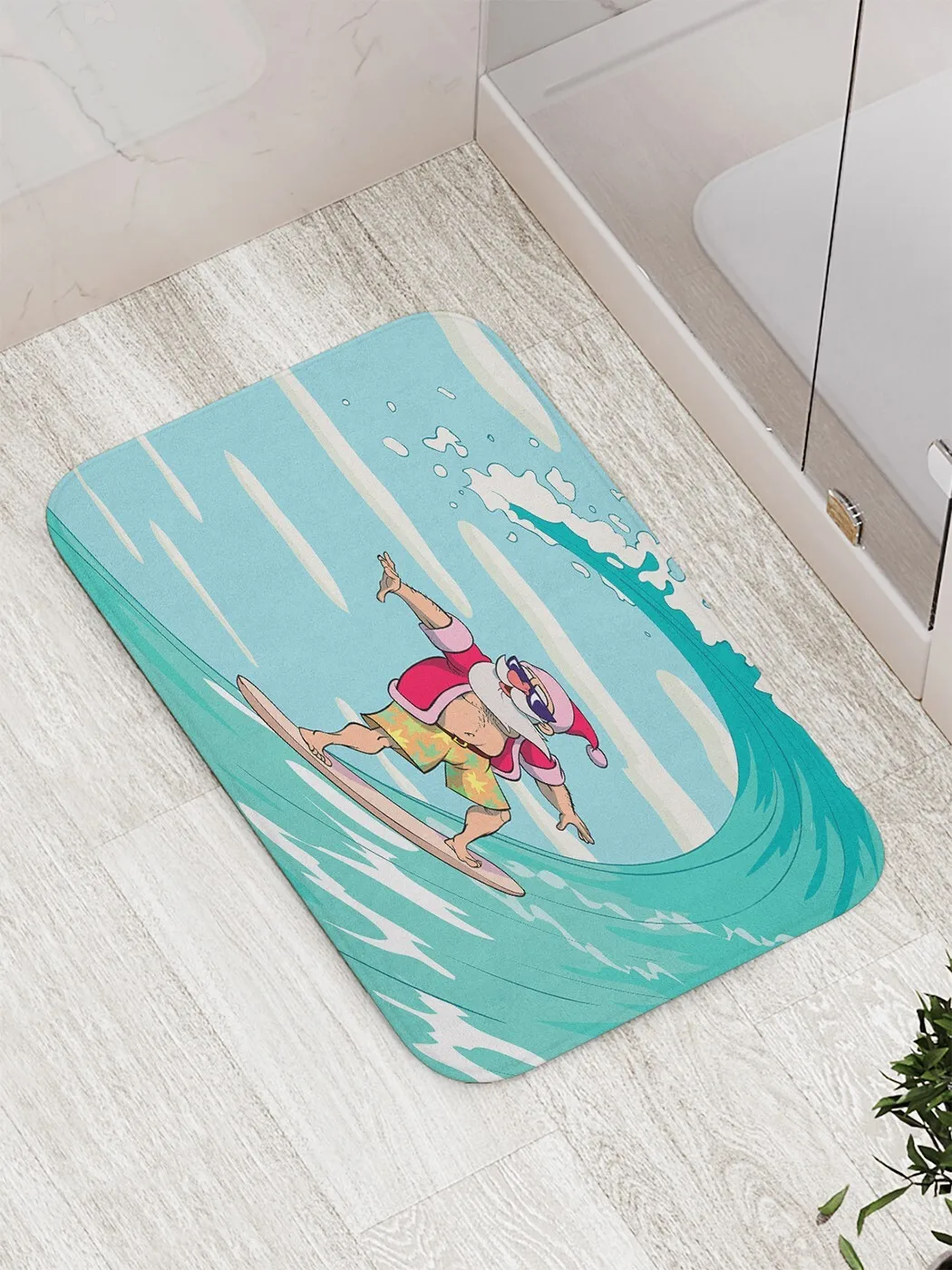 Коврик противоскользящий &quotЯркий праздник&quot | для ванной сауны бассейна 77х52 см