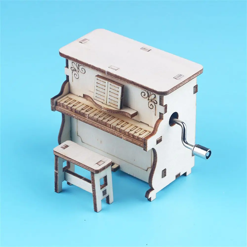 

Gifts For Children Wooden Hand Craft Assembly Toy Educational Kits Science Experiment Piano Music Box Model