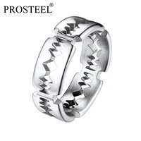 prosteel cool thumb blade ring 7mm wide black18k gold plated stainless steel jewelry for men women psr4866