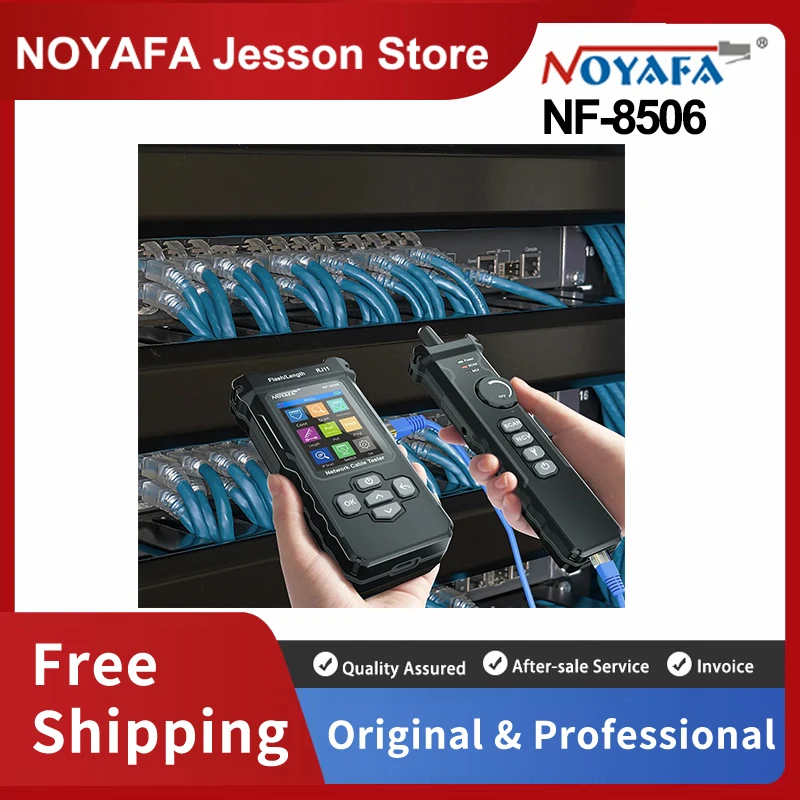 

NOYAFA NF-8506 сетевой Кабельный тестер поддерживает проверку PING/IP сканирование/скорость сетевого порта Многофункциональный кабельный трекер инструмент для поиска