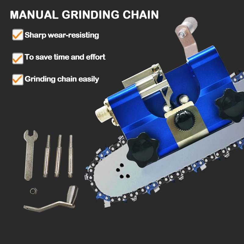 

Портативная точилка для цепной пилы, точилка для цепной пилы, ручная заточка цепной пилы для большинства цепных пил, электрическая пила