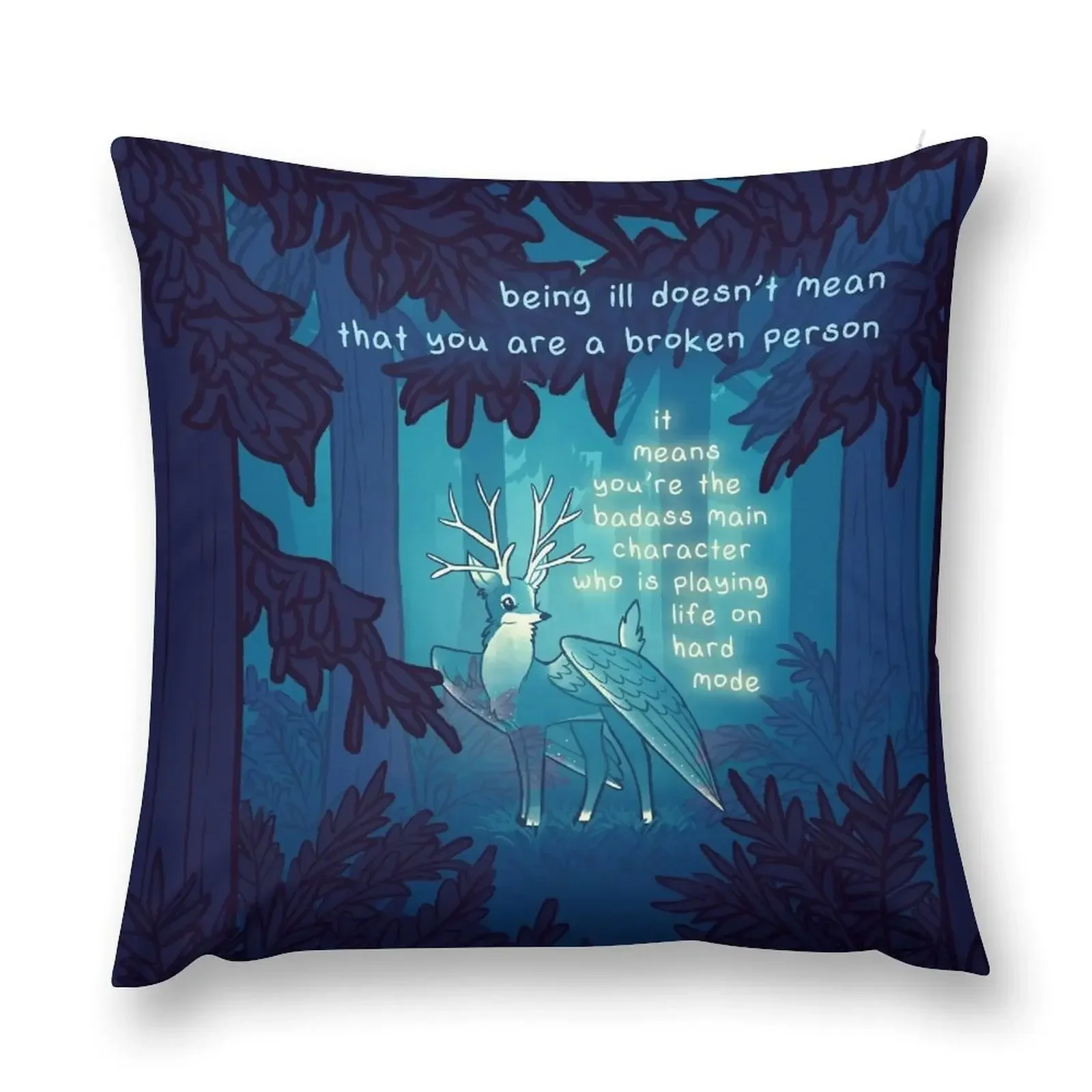 Ты главный персонаж Ghostly Forest Peryton Winged Deer декоративная подушка роскошные