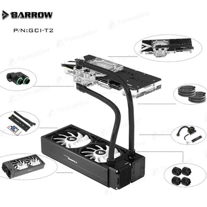 Модульный охлаждающий блок для графического процессора Barrowch комплект петля