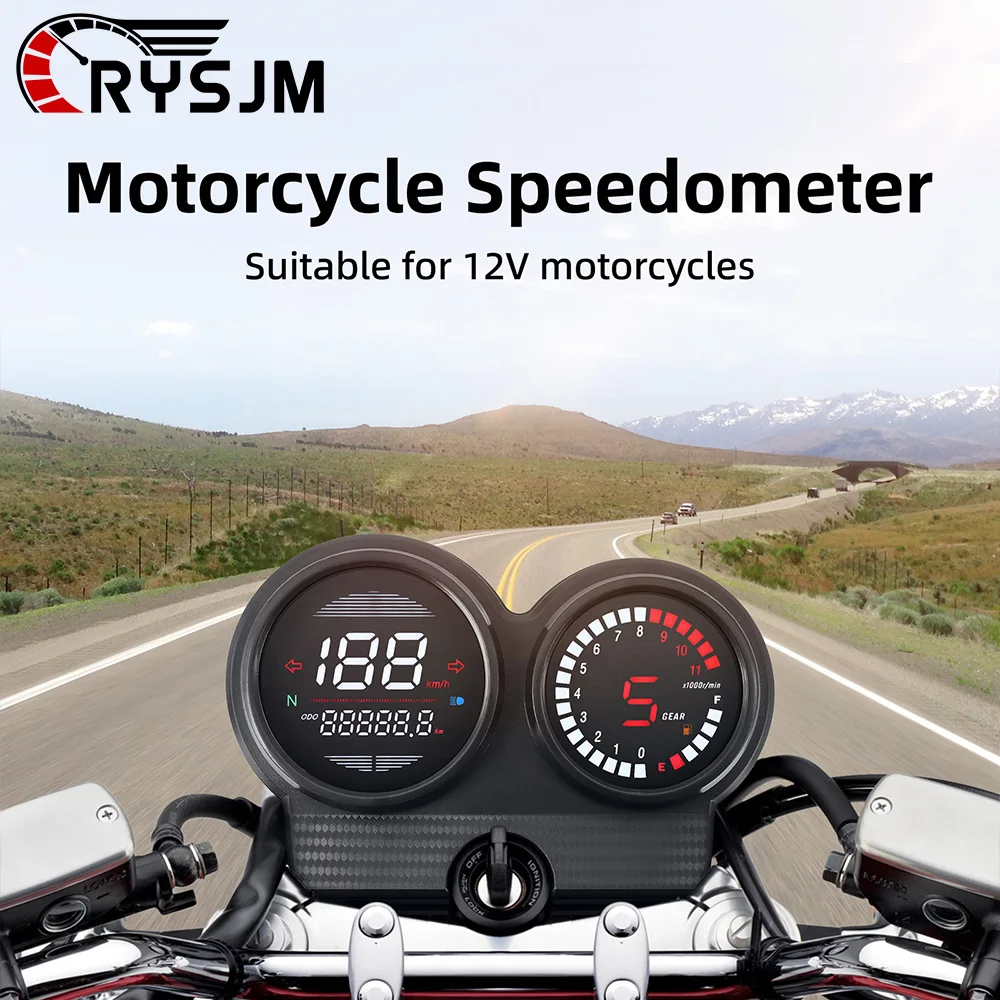 Мотоциклетный спидометр цифровая приборная панель обороты в минуту тахометр