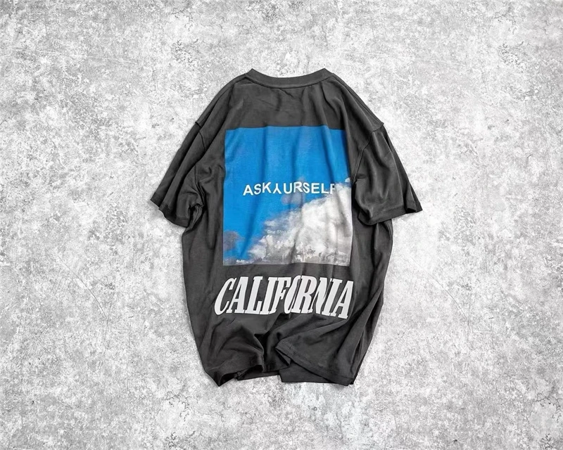 Хорошее качество модные мужские рубашки Askyurself California 1:1 футболка оверсайз
