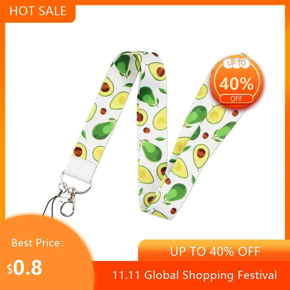 

Avocado Key Chain webbings ribbons Neck Strap for Phone Keys ID Card Cartoon Lanyards