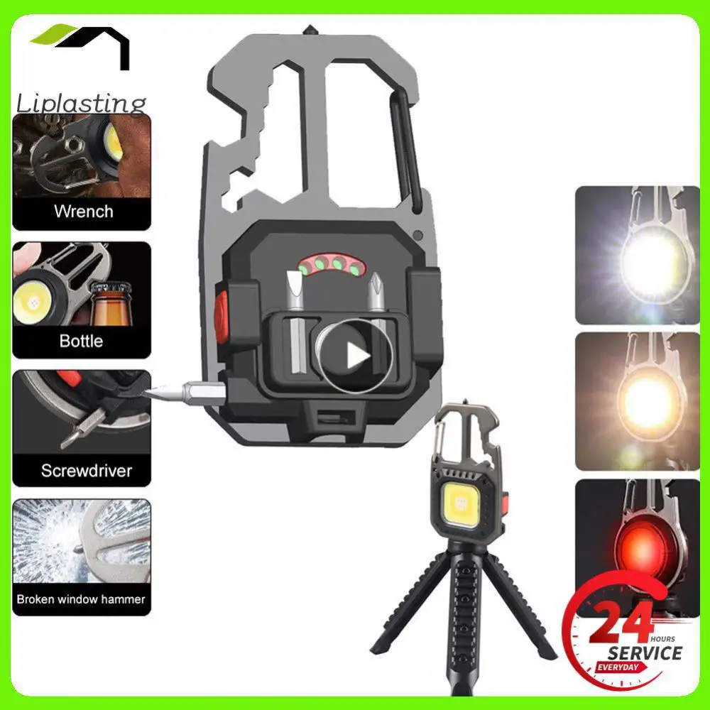 

Bottle Opener Mini 500ma Work Light Portable 180 Adjusted Outdoor Lamp Camping Lantern Key Chain Lamp 7 Working Mode