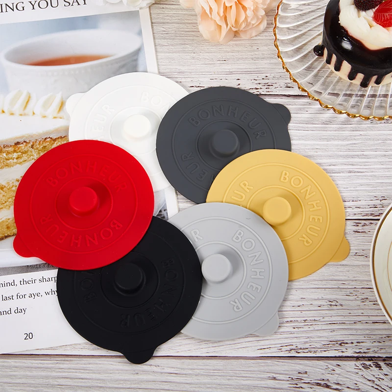 Силиконовая кружка с выпуклой ручкой Защитная крышка для запечатывания чая кофе