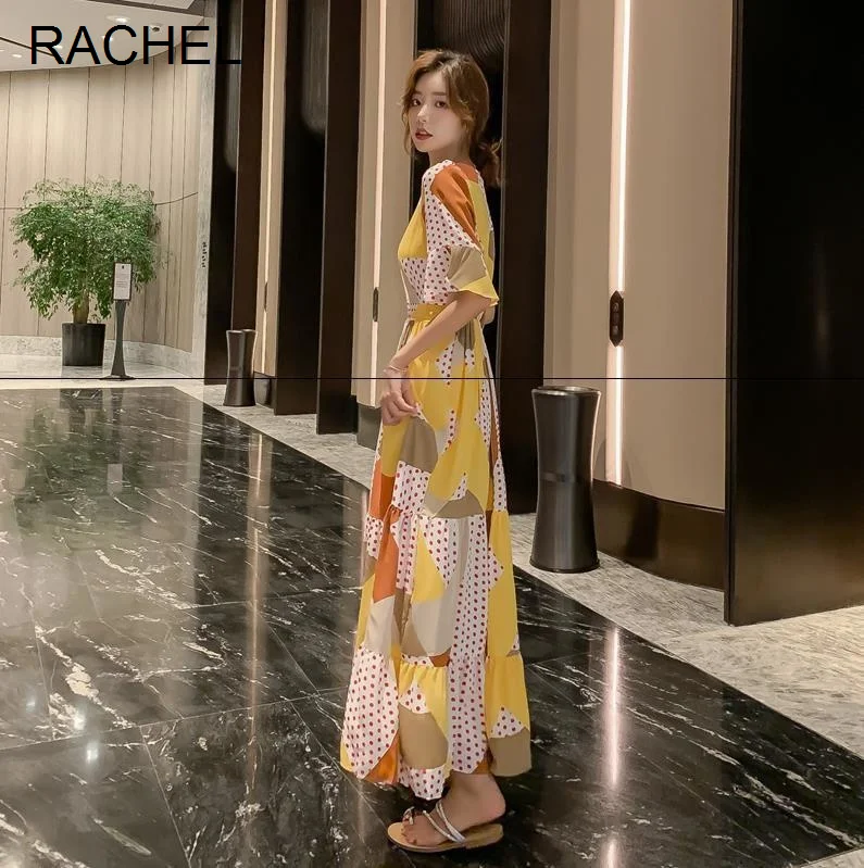 

2021 шифоновое платье нежное женское милое Длинное Элегантное платье