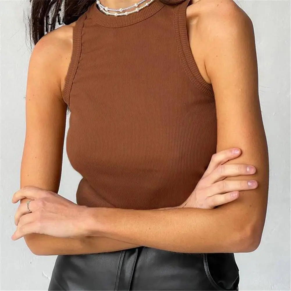 

Women Summer Top Sleeveless Women Vest Anti-pilling Lady Summer Top