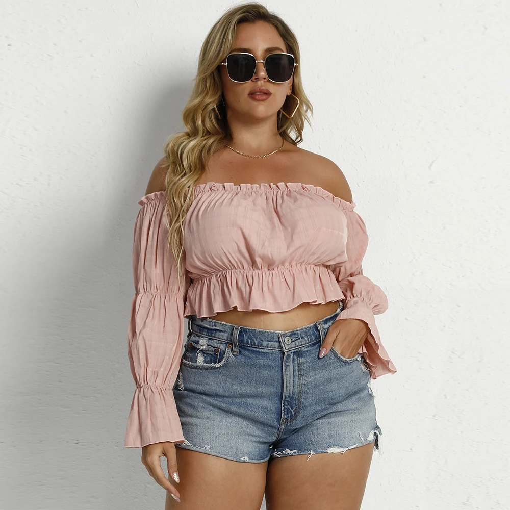 

Euro-American big yards fold ultrashort word led leisure unlined upper garment of urban leisure female coat