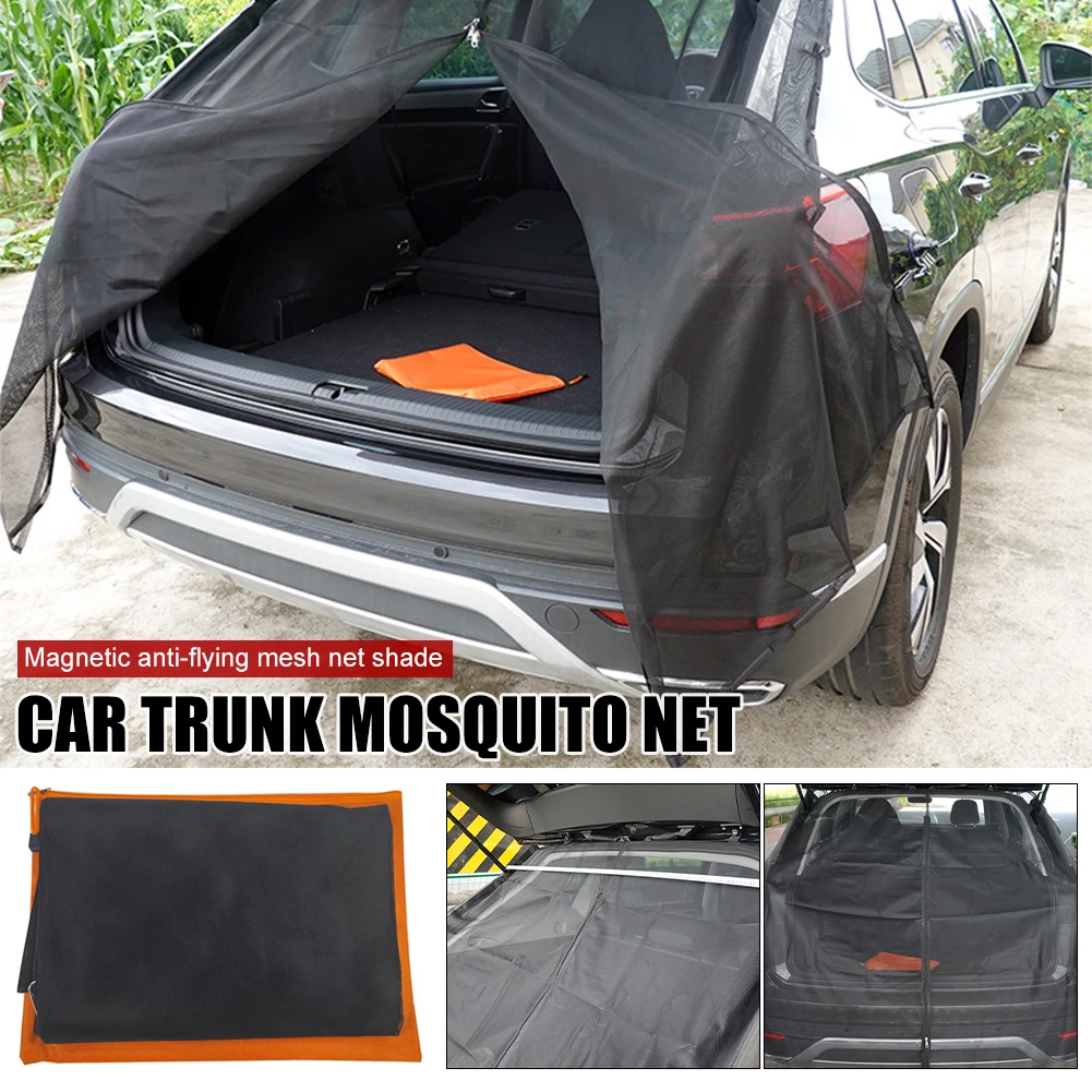 

Car Anti-Mosquito Anti-Flying Insects Curtain Trunk Sunshade Cover Mesh Camping UV Protection for SUV MPV Camping Self-Drive