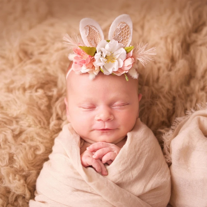 

Baby Headwear Photography Props Lace Hairband Flower Headband Infant Shower Gift