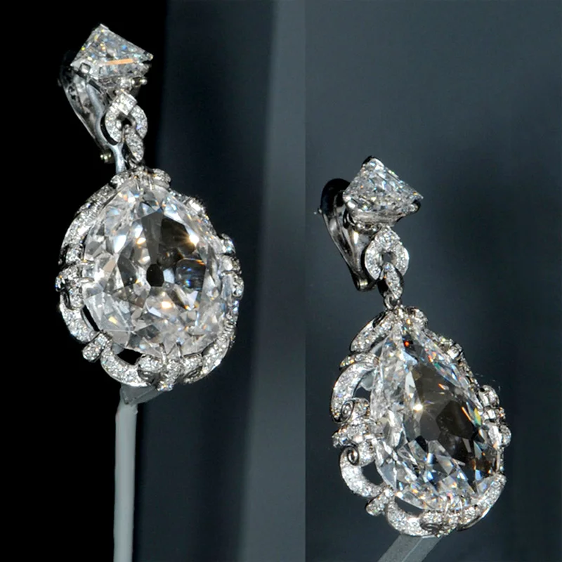

Ne'w Gorgeous Bridal Drop Earrings for Wedding Brilliant Cubic Zirconia Elegant Engagement Accessories Women's Fashion Jewelry