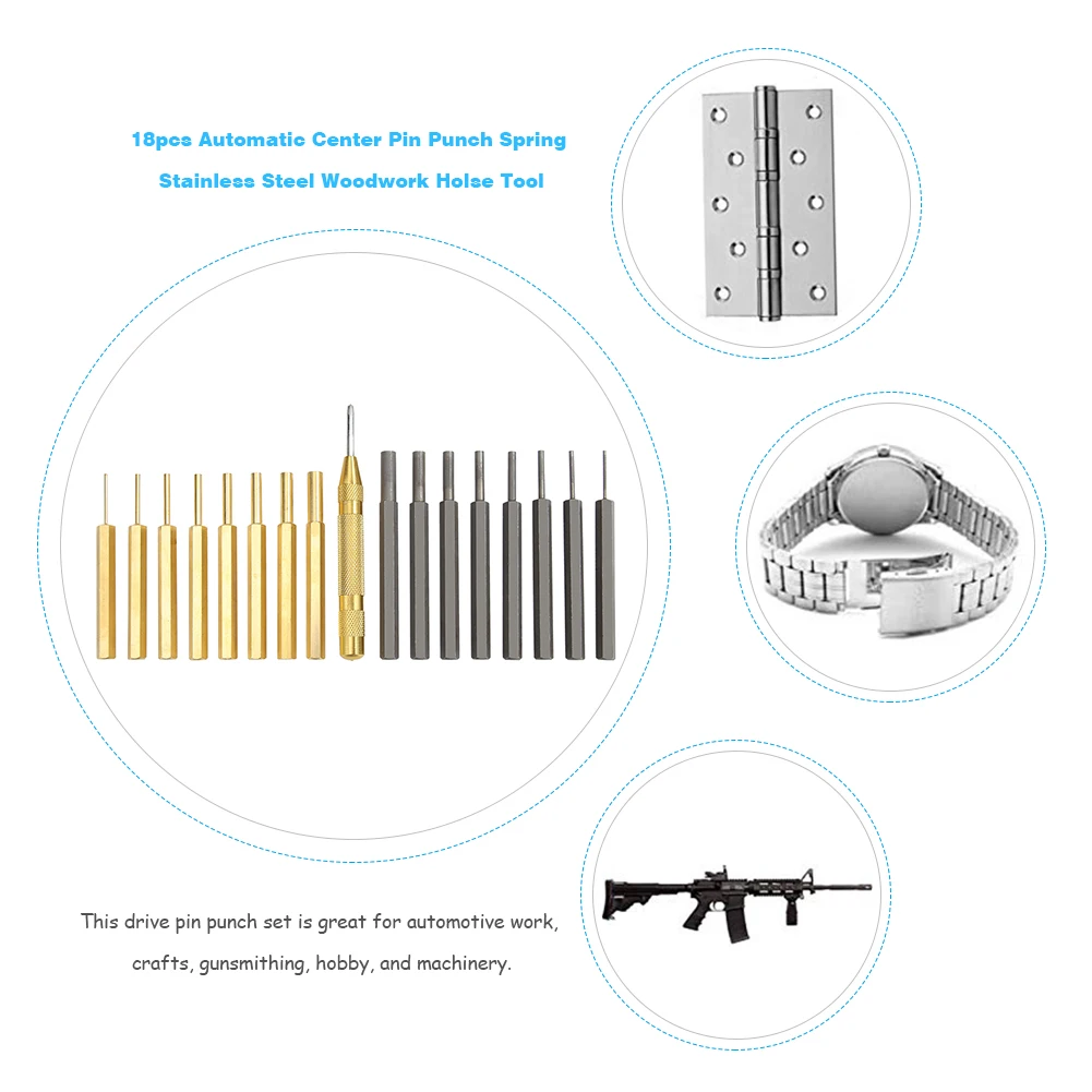 

Automatic Center Pin Punch Spring Wide Scope of Application Steel Woodwork Hole Auto Repair Tool Necessary Handicraft Gadget