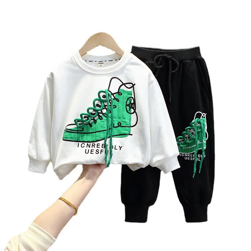 

Children's Sport Suit Fashion Baby Boys Sweater + Pants 2Pcs Sets Spring&Autumn Costume For Girls Suit 2-11Year Boys Outfit