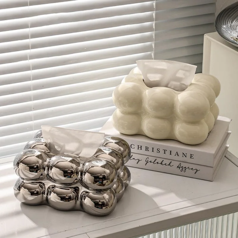 

Съемная коробка для бумажных салфеток, Роскошный домашний креативный контейнер для бумажных салфеток из керамики, для гостиной