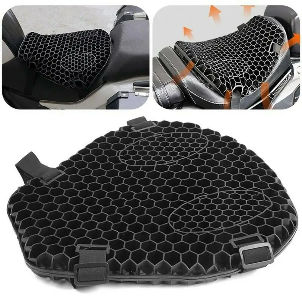 

Convenient Cushion Pad Black Summer Motorcycle Cushion Pad Breathable Anti-skid Seat Cover for ATV